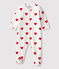 Pyjama à cœurs rouges en coton bébé blanc MARSHMALLOW/rouge TERKUIT