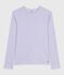 Tee-shirt femme l'iconique cocotte en coton manches longues violet PARME