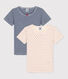 Set van 2 T-shirts met korte mouwen voor meisjes in katoen