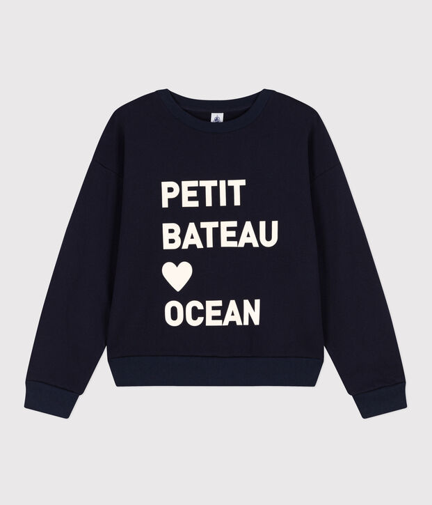 Sweatshirt en molleton Femme bleu marine