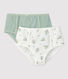Lot 2 culottes taille haute en coton Femme