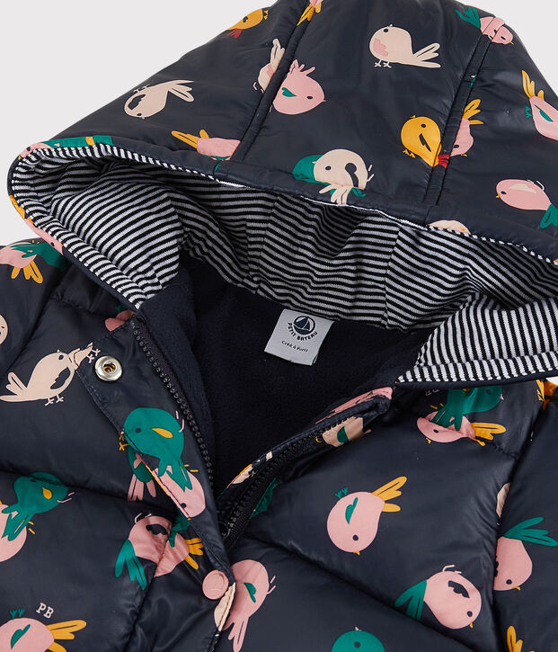 Donsjack van polyamide baby. blauw/multicouleur