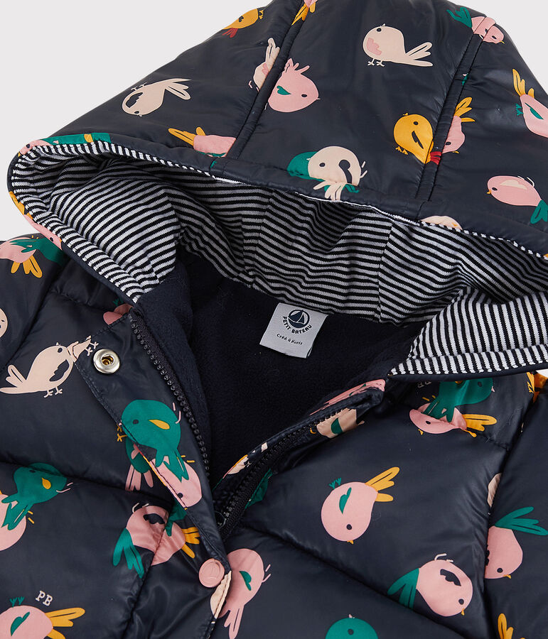 Donsjack van polyamide baby. blauw/multicouleur