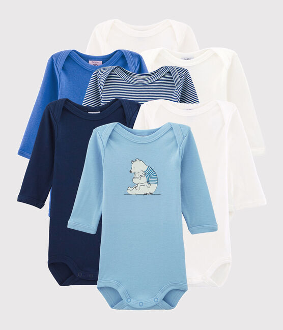 Verrassingsset met zeven body's met lange mouwen voor babyjongens variante 1