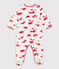 Pyjama in tubic met print wit MARSHMALLOW/rood PEPS