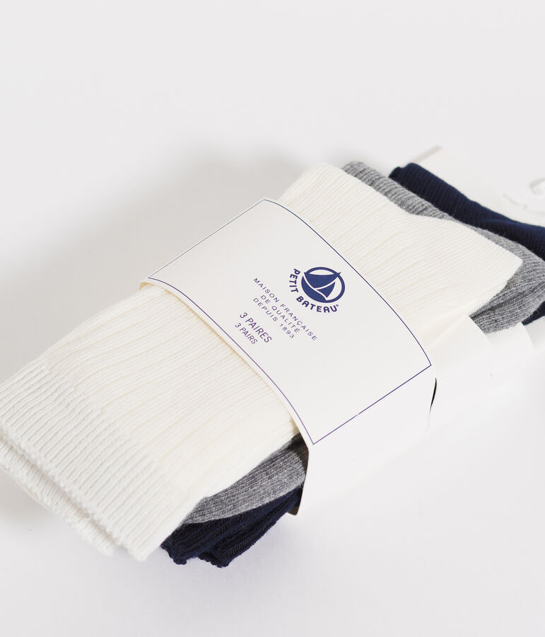 Lot de 3 paires de chaussettes enfant gar&ccedil;on multicouleur