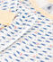 Kinderpyjama van velours met raketjesprint wit MARSHMALLOW/wit MULTICO
