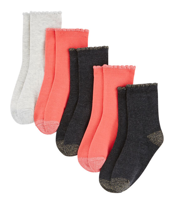 Set van 5 paar meisjessokken variante 1