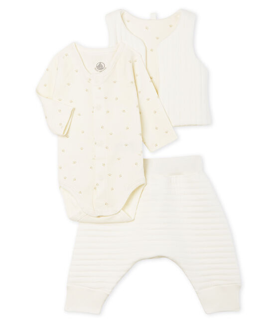 Drie babykledingstukken van tubic wit MARSHMALLOW