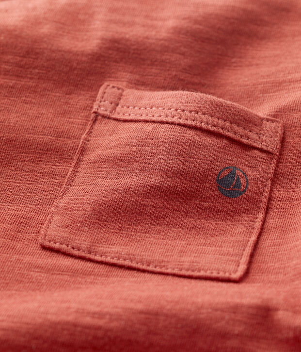 Effen T-shirt met korte mouwen in jerseystof voor baby's bruin