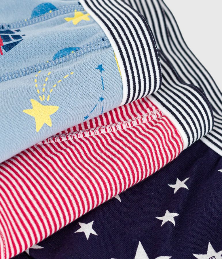 Lot de boxers enfant en coton imprim&eacute; multicouleur