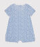 Combinaison courte en coton bébé bleu MARSHMALLOW/ INCOGNITO