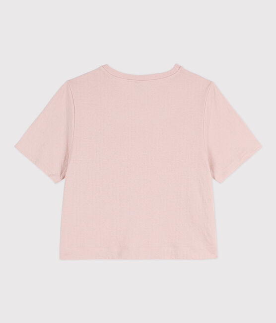 LE BOXY, T-shirt voor dames in katoen  roze SALINE