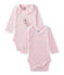 Lot de 2 bodies naissance manches longues bébé fille blanc LOT