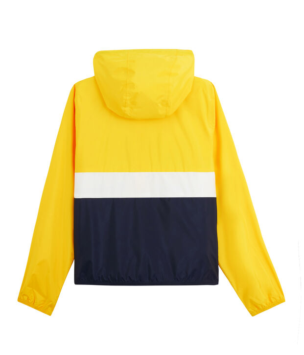 Kort windjack gemixt blauw/wit/geel