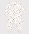 Bodyjama fleur bébé en tubique blanc MARSHMALLOW/blanc MULTICO