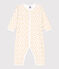 Pyjama bébé sans pieds en coton blanc MARSHMALLOW/jaune BOUDOR