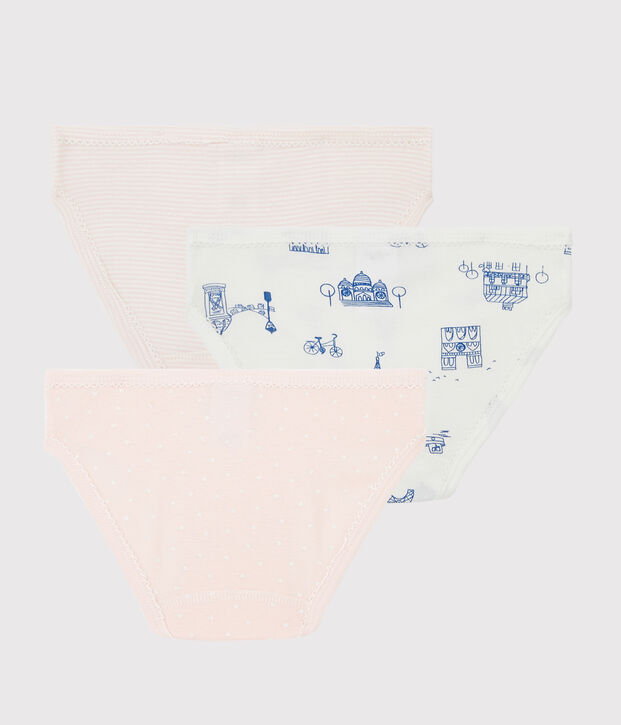 Lot de 3 culottes imprim&eacute; Paris petite fille multicouleur