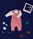 Setje met salopette van fleece en katoenen T-shirt voor baby's