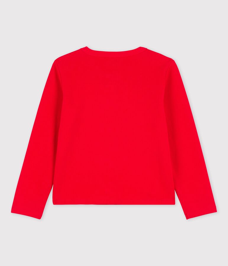 Cardigan en coton enfant fille rouge