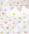 Katoenen kindernachthemd in prinsessenthema met diadeem wit/multicouleur