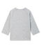 T-shirt met lange milleraies mouwen babyjongen grijs SUBWAY/wit MARSHMALLOW