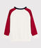 Sweatshirt jongens kinderen wit MARSHMALLOW/rood TERKUIT/ SMOKING