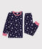 Pyjama enfant en molleton imprimé étoiles bleu SOIR/ MARSHMALLOW