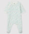 Baby molton slaappak met bloemenprint wit MARSHMALLOW/wit MULTICO