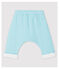 Pantalon doublé à rayures bleues bébé en coton biologique bleu TIKI/blanc MARSHMALLOW