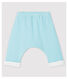 Pantalon doublé à rayures bleues bébé en coton biologique