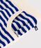 Short rayé en bouclette éponge enfant fille bleu SURF/ AVALANCHE