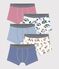 Lot de boxers enfant en coton imprim&eacute; multicouleur
