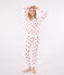 Pyjama cœur en coton femme blanc MARSHMALLOW/rouge TERKUIT