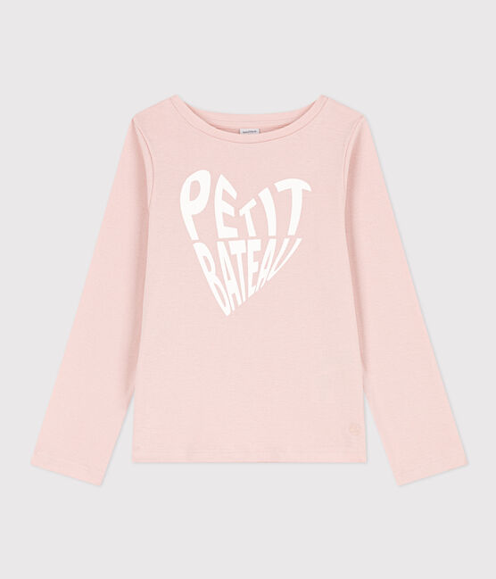 T-shirt met lange mouwen uit katoen voor meisjes roze SALINE
