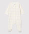 Babypyjama van biologische katoenen molton wit/geel/multicouleur