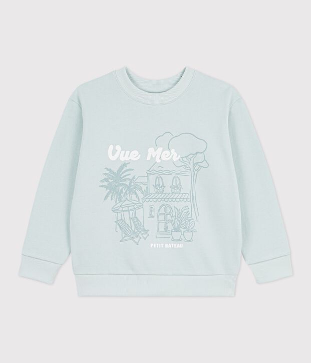 Sweatshirt enfant en coton vert