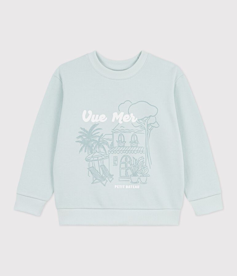 Katoenen sweatshirt voor kinderen blauw