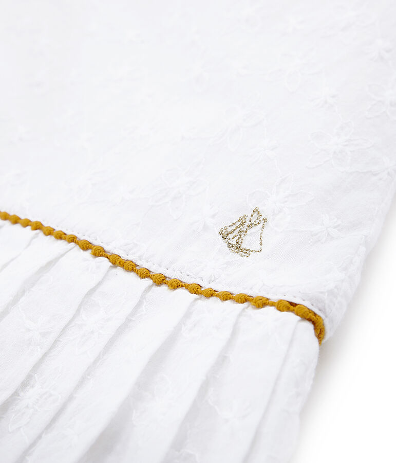 Robe et son sac de c&eacute;r&eacute;monie enfant fille blanc ECUME