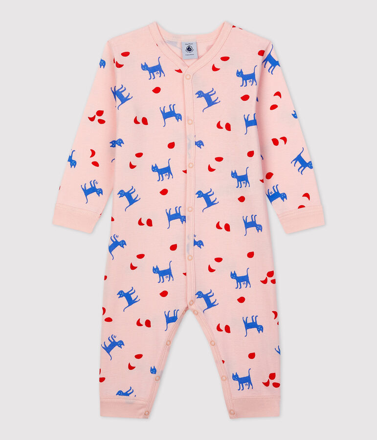 Dors-bien b&eacute;b&eacute; imprim&eacute; fantaisie sans pieds en coton rose/multicouleur