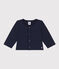 Cardigan in dikke jersey voor baby's blauw SMOKING