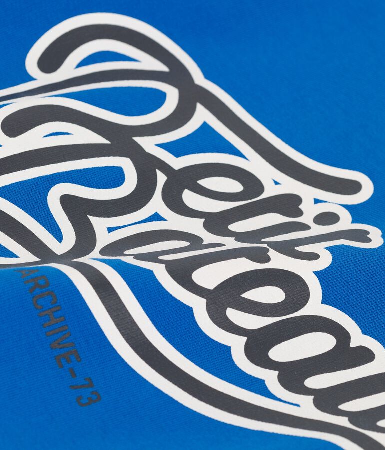 Sweatshirt en molleton enfant gar&ccedil;on bleu