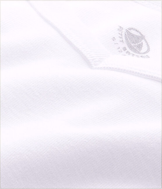 T-shirt met korte mouwen en V-kraag Heren. wit ECUME