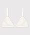 Soutien-gorge blanc ouverture devant fille en coton biologique et élasthanne blanc ECUME