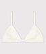Soutien-gorge blanc ouverture devant fille en coton biologique et élasthanne