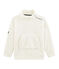 Wollig fleece sweatshirt jongens wit MARSHMALLOW