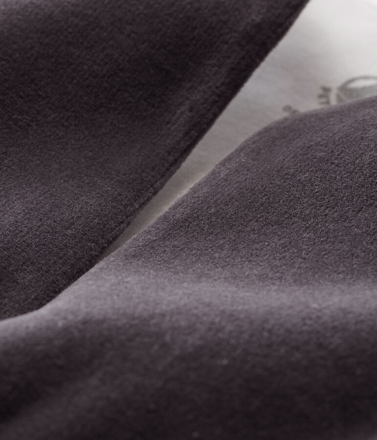 Gilet sans manches b&eacute;b&eacute; en velours gris