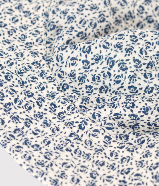 Zonnehoedje van licht katoen met blauwe bloemen voor kinderen AVALANCHE/ INCOGNITO