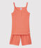 Pyjacourt uni papaye petite fille en coton lyocell rose PAPAYE