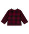Vest met vichyruitjes voor babymeisjes rood OGRE/blauw SMOKING